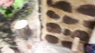Girl was caught getting fucked by a guy in the jungle