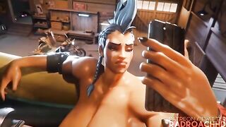 Junker Queen is fucking Mei in a way that leaves her screaming