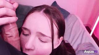 Schoolgirl got a mouthful of cum, it was amazing