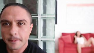 I saw my stepmom masturbating, so I fucked her hard
