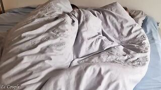 The husband gently fucks his sleeping wife in the morning to wake her up