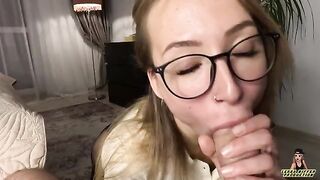 The man fucked his young secretary after work hard