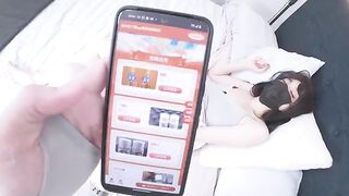 A Chinese girl got caught masturbating and was fucked to squirt