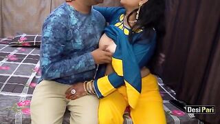 Desi Pari aunty gets fucked hard for money with clear Hindi audio