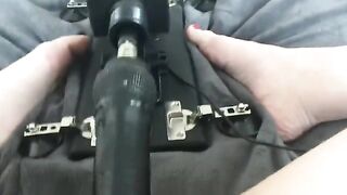 A machine grinds my clitoris and fucks me until I cum