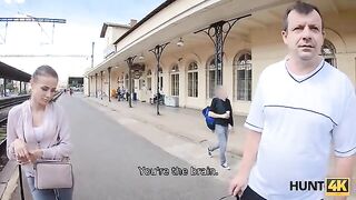 Hunter meets a girl at the train station and offers her money for sex