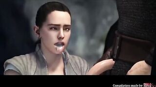 Star Wars compilation video with Rey and intense action