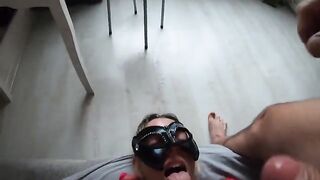 Babe has an intense anal sex and receives a double cumshot