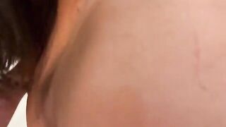 Brunette girl was fucked by her stepbrother in the kitchen