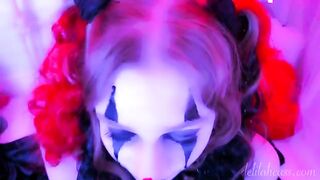 The kinkiest clown facial after giving a deepthroat blowjob