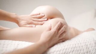 Young guy gently fingers his girlfriend in a sensual massage