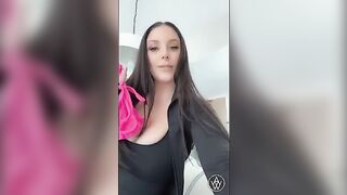 Busty brunette gets cheated on and fucked in a hotel room