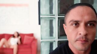 Pervert guy caught his stepmom Luna Roulette jerking off and fucked her hard