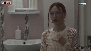 Russian schoolgirl fucks two guys, embodying her stepdad’s wildest fantasies in a steamy orgy