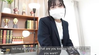 The gardener has sex with the Asian teacher in class