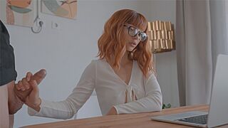 The cute girl got fucked by a guy on Zoom call