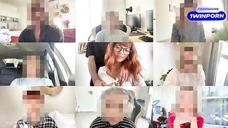 The cute girl got fucked by a guy on Zoom call