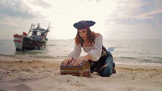 The true treasure was under Captain Sweetie Fox's panties, a spicy cosplay scene