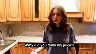 An angry roommate turned into a passionate girl after sex with me