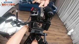 Behind the scene with a beautiful blonde and darko mur