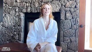 Redhead bridesmaid couldn´t get into her room, so she called for help