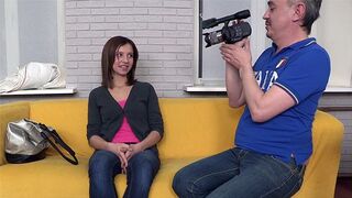 Brunette teen gets fucked on fake casting by DudCast