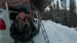 Babe seduces me in her tent while my GF is asleep camping
