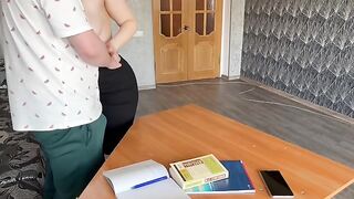 A hot MILF teacher seduced her student and fucks with him passionately
