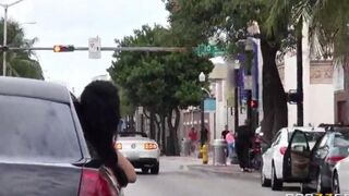 The young guy with his friends fucked in the car two whores