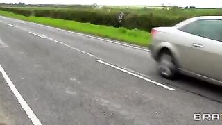 A juicy girl was fucked by a young guy on a haystack