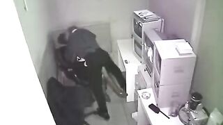 The employee was photographed having sex at work by a camera