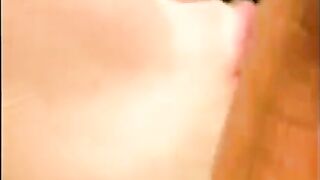 A man came out with cumshot on the face of his girlfriend near the pool