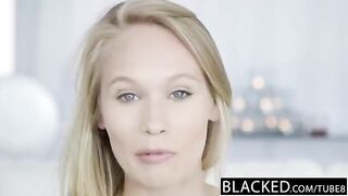 Niger guy fucked skinny blondie in a casting couch scene