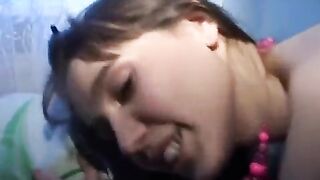 Passionate Russian students have sex in a hostel room