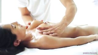 Relaxed girl has sex after a pleasant massage
