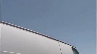 The pretty girl was picked up in the car and fucked with her