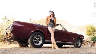 Two retro beauties with perfect asses have a steamy lesbian encounter