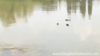 A young girl got fucked on the pier by a guy she had just met