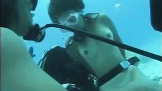 A sexy girl has sex with her guy right in the swimming pool water