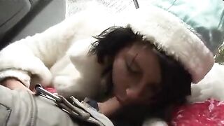 Two drunken Santa Claus and his helper fucked the Snow Maiden