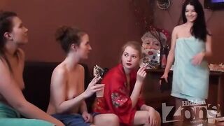 A hot chick checking into a Russian hostel, hidden camera in place