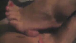 Hot amateur homemade action with a guy getting his dick jerked off