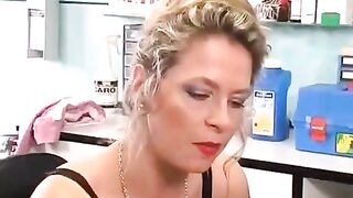 Babe with a clitoris piercing plays with sex toys