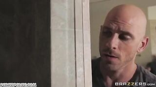 Johnny Sins roughly fucked pretty girl in bedroom on the bed