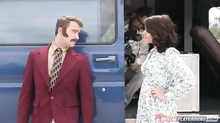 The TV presenter got a colleague's cock after reporting in 60FPS