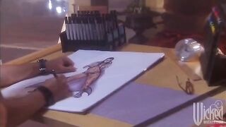 A sexy brunette shows off her stunning big beautiful boobs