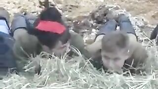 The guy brought the girl to the barn and fucked her in the hay