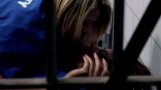 Two girls have fun without sex in the prison cell