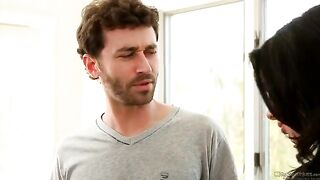 Two men fuck the stunning Veronika Avluv in an intense threesome scene