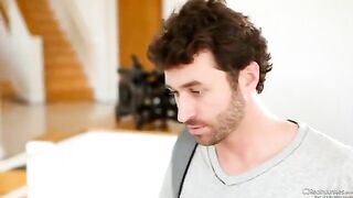 Two men fuck the stunning Veronika Avluv in an intense threesome scene